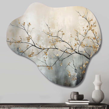 Tree Monochrome Ethereal Reverie I - Asymmetric Metal Wall Art